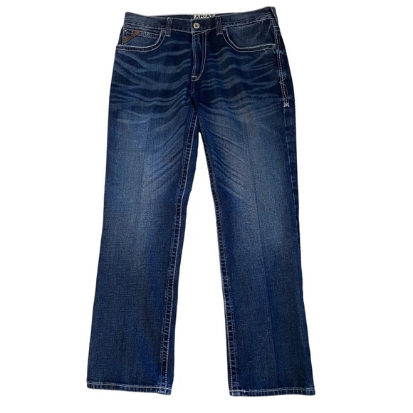 Ariat M4 Stretch Adkins Boot Cut Dark Wash Jeans Sz 37 x 32* - Picture 1 of 16